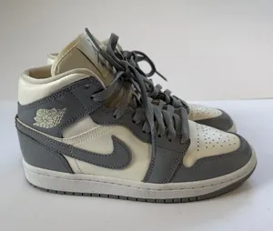 Jordan women’s High-Top Sneakers - Gray and White thumbnail 1