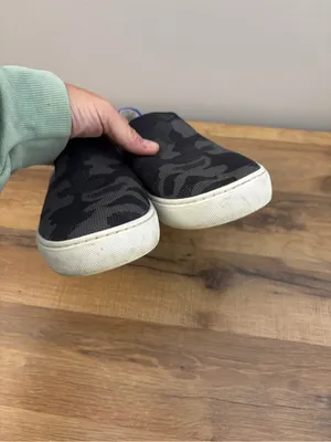 Rothy's The Original Slip On Sneaker Black Grey Camo Women’s thumbnail 7