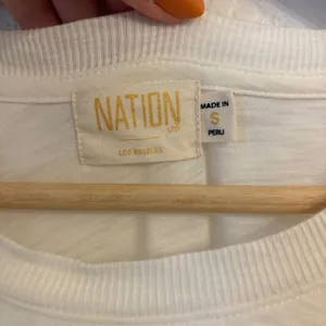 Nation LTD Loren Tee S Puff Sleeve Peasant Top Slub Knit Pima Cotton Ivory thumbnail 3