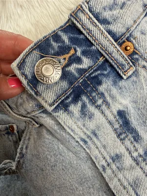 Zara High Waisted Acid Wash Denim Cut Offs thumbnail 3