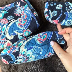 VERA BRADLEY Floral Quilted Cosmetic Bag Set thumbnail 3