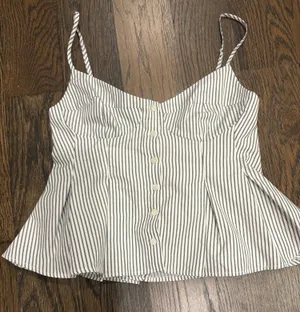 ZARA Pinstripe Top thumbnail 1