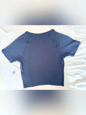NWT Beyond Yoga Silhouette Cropped Tee - Nocturne Navy - S thumbnail 6