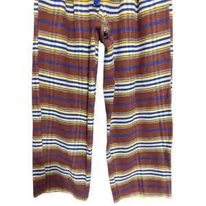 Free People Preppy Plaid Pull On Trousers Pants Flannel Brown/Blue‎ Size Medium thumbnail 5