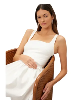 Rue Sophie - Eli Dress White Square-Neck Midi Dress Size XS thumbnail 4