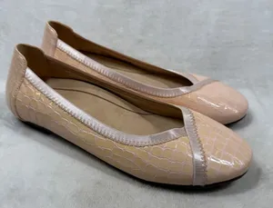 Vionic Caroll Peach Croc Patent Leather Ballet Flats Orthotic Shoes Womens 7 thumbnail 1