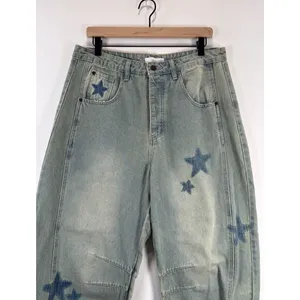 Talulah Womens Jeans Blue Denim Star Walk Barrel Baggy Loose High Rise Size L thumbnail 9