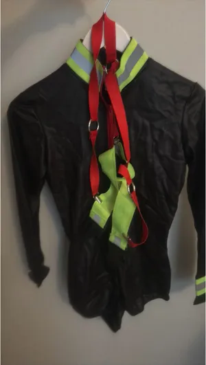Firefighter Halloween Costume Black thumbnail 3