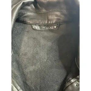 ZARA long Black Leather Jacket S thumbnail 3