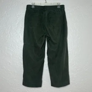 CHAPS Women's Green Wide Leg Zip Pants Tencel Cotton‎ Size 8 Lightweight thumbnail 2