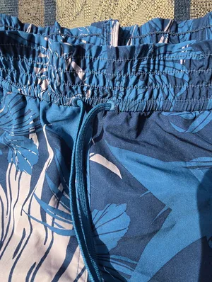 Carve Designs Palm Printl Shorts Blue Medium thumbnail 2