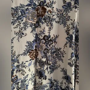 AMERICAN EAGLE OUTFITTERS Dress Cold Shoulder Blue Floral Boho Long Sleeve XS thumbnail 5