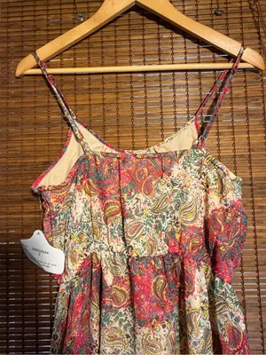Vintage ANGIE Paisley Asymmetrical Dress NWT Small thumbnail 9