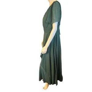 Wear your Love Asymmetrical Ruffled Waist to Hem Green 14 NWT thumbnail 3