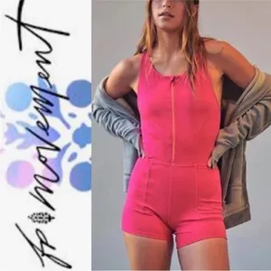 Free People Show Me Something Shorts Romper in Pink Size‎ Small thumbnail 3