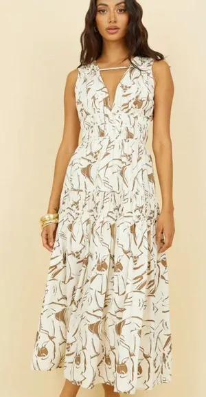 All About May Through the Trees Maxi Dress White Size US 6 thumbnail 1