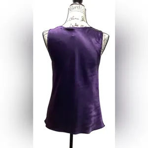 Sami & Jo elegant cowl neck blouse in vibrant deep purple. Size Small thumbnail 6