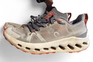 On Running Gray Trainer with Orange Accent Size 6 thumbnail 1