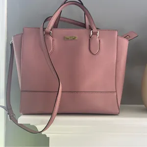Kate Spade Hadlee Laurel Way Dusty Peony Pink Leather Handbag Purse Satchel thumbnail 5