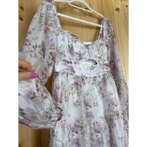 NWT Lulus Radiant Afternoon Ivory Floral Cutout Tiered Midi Dress Wedding Size S thumbnail 5