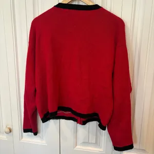 Samantha Taylor Red Christmas Stocking Cardigan‎ Size Large thumbnail 2