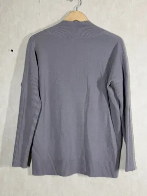 Ann Taylor Women’s 100% Cashmere Pullover Cardigan Sweater in Gray S thumbnail 5