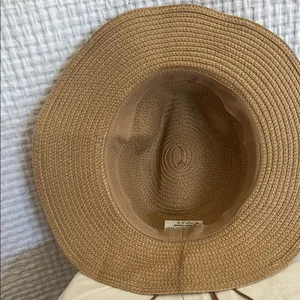 Lulla Collection Stylish Tan Woven Hat with Patterned Band thumbnail 4
