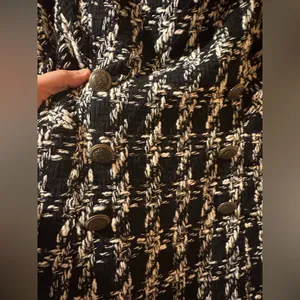 NWT Anthropologie Maeve black & white tweed mini dress thumbnail 7