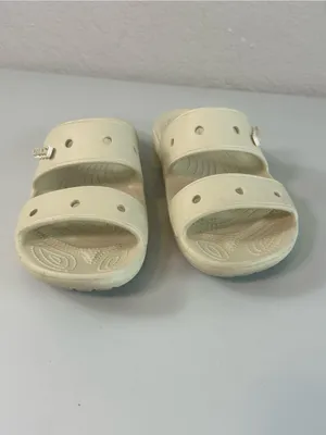 Crocs Classic Two Strap Slide On Ventilation Sandals Crocs Charm in Bone Size 7 thumbnail 3