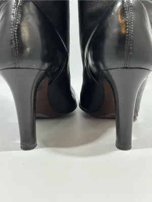 Cole Haan Nydia Black Tall Stretch Nappa Leather Boots 7B Made in Italy Luxury thumbnail 8