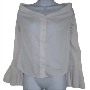 NWT Free People March To The Beat Off‎ the shoulder Top S thumbnail 2