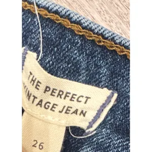 Madewell The Perfect Vintage Jean High Rise Straight Leg Dark‎ Wash Blue Size 26 thumbnail 2