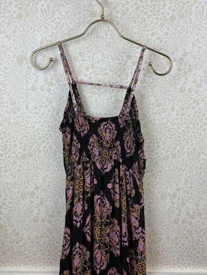 Free People Intimately Black and Pink That Moment Slip Maxi Dress - Size - Small thumbnail 6
