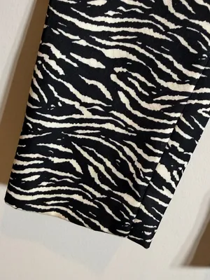 Sandro Studio Zebra Print Ruffle Jacket Women's Small Black White Designer Fun thumbnail 10