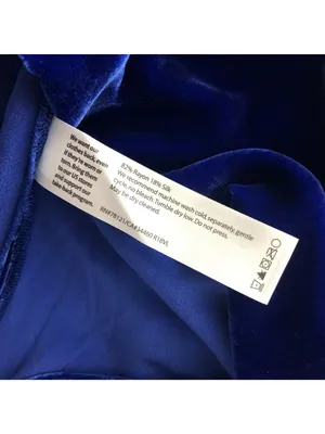 Eileen Fisher Womens Velvet Royal Blue Top XXS Rayon/Silk Mock Neck Short Sleeve thumbnail 4