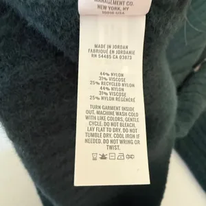 Aerie Womens Sweater S Green Ribbed Knit Balloon Sleeve Thumbhole Slit Crewneck thumbnail 3