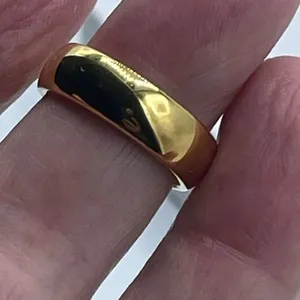 Tungsten gold plated ring size 6:50 Gold thumbnail 5