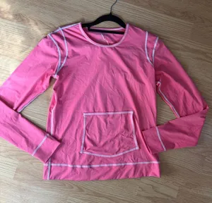 Athleta Pink Long Sleeve Pullover with Front Pocket thumbnail 1
