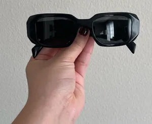 Prada Glossy Black Symbole PR 17WS Geometric Sunglasses thumbnail 1