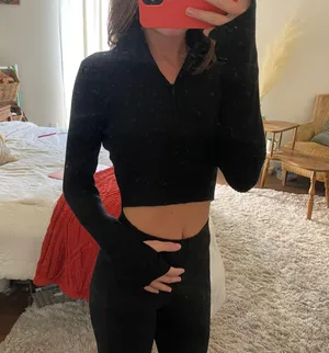 Princess Polly Cropped Quarter-Zip thumbnail 4