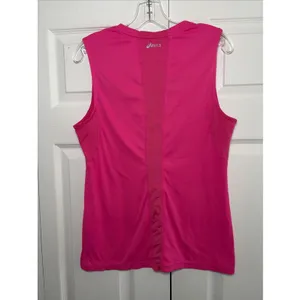 Asics Performance V-Neck Running Tank Womens Size L Pink Mesh Back Activewear thumbnail 3