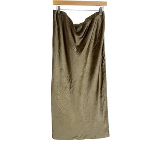 Ripe Lexie Gold Satin Slip Pull On Midi Skirt Maternity Size Large thumbnail 6