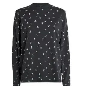 SKIMS Boyfriend Long Sleeve T-shirt in Washed Onyx Ski Print Size XL thumbnail 5
