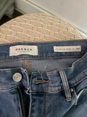 PacSun Dark Blue Skinny Jeans with Side Lace-Up Detail thumbnail 3