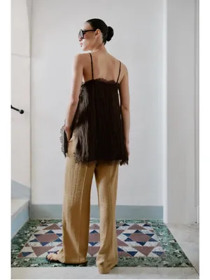 Zara LACE-TRIMMED CAMISOLE TOP thumbnail 4