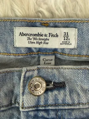 Abercrombie & Fitch Curve Love ’90s Straight Jeans 31/12S Ultra High Rise thumbnail 6