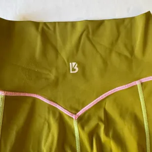 Buffbunny Collection Leggings Women's Small Olive Green Pink Contrast High Rise thumbnail 2
