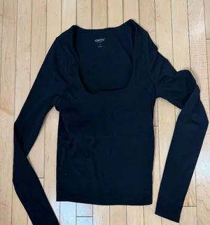 CONTOUR Square Neck Seamless Bra Top Size Small Black thumbnail 1