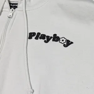 Playboy X Pacsun Camper Oversized Hoodie Full Zip Jacket White Flower Medium thumbnail 5