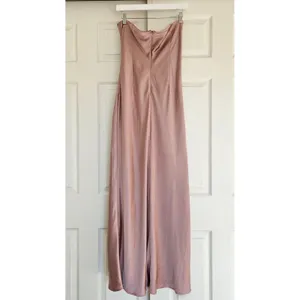 MORE TO COME | NWT Emma Strapless Maxi Dress‎ in Blush Satin XL thumbnail 10